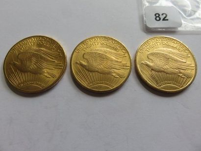 Gold coins - USA - Lot of 3 x 20 Dollars...
