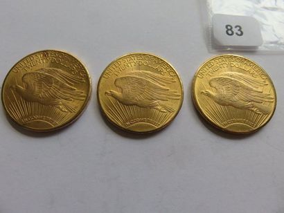 Gold coins - USA - Lot of 3 x 20 Dollars...