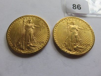 Gold coins - USA - Lot of 2 x 20 Dollars...