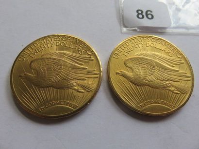 Gold coins - USA - Lot of 2 x 20 Dollars...