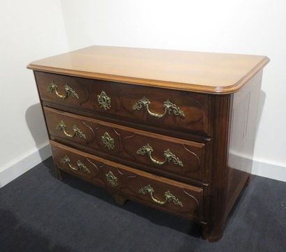 Moulded walnut chest of drawers opening with...