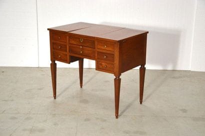 Solid mahogany dressing table, the top has...