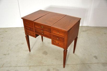 Solid mahogany dressing table, the top has...