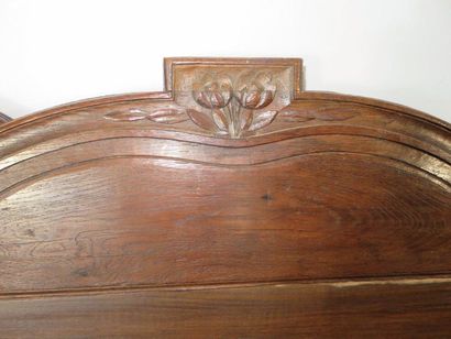 Small bed with equal bedside tables in oak...