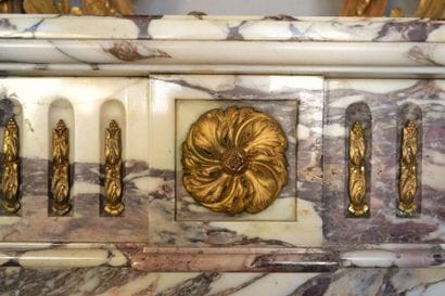 Peach Blossom marble mantel from the Pyrenees...