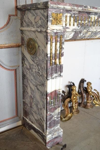 Peach Blossom marble mantel from the Pyrenees...