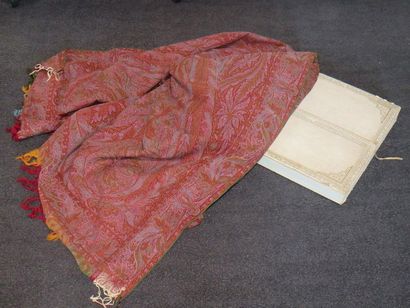 Large cashmere shawl - 19th century (small...