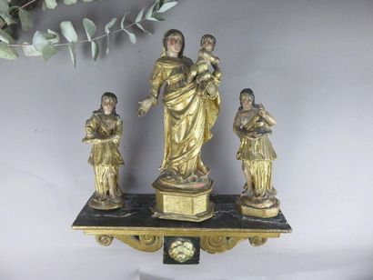 Trinitarian group: Virgin and Child framed...