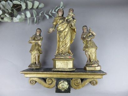 Trinitarian group: Virgin and Child framed...