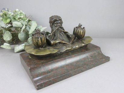 Marius SAÏN, 1877-1961 Encrier en bronze...