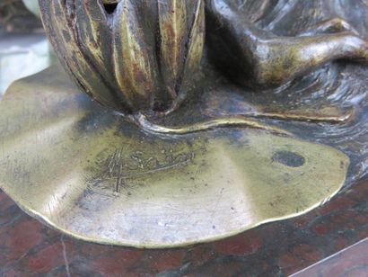 Marius SAÏN, 1877-1961 Encrier en bronze...