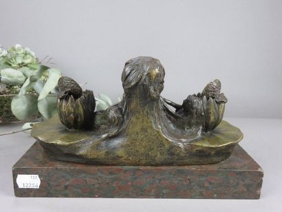Marius SAÏN, 1877-1961 Encrier en bronze...