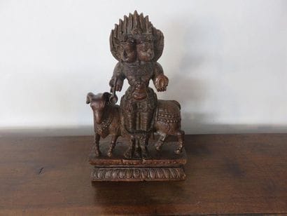 INDE Statuette de divinité à deux têtes debout...