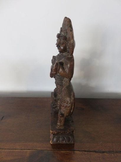INDE Statuette de divinité à deux têtes debout...