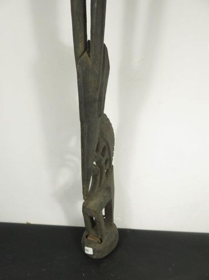 DANCING HELMET: Male antelope. Wood with...