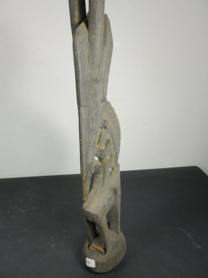DANCING HELMET: Male antelope. Wood with...