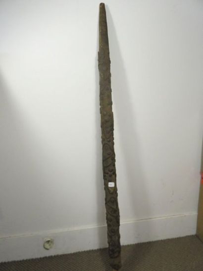 HOSE of a big pipe. Wood and metal. It is...