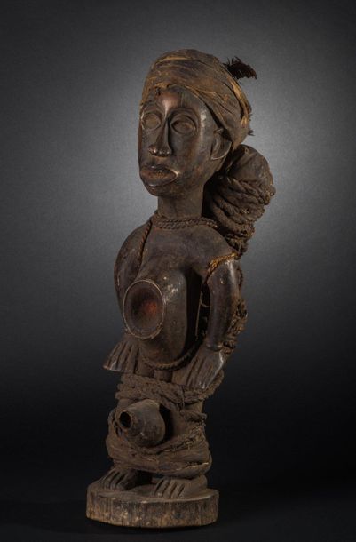 IMPORTANT RELIQUARY FETISH STATUE. Wood,...