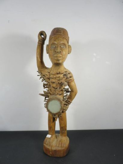 Male STATUS with abdominal reliquary and...