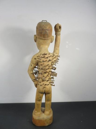 Male STATUS with abdominal reliquary and...