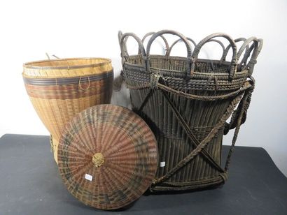 TWO WASHING BASKETS.