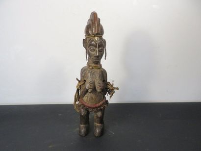 FIGURE JANUS masculine et féminine. Bois...