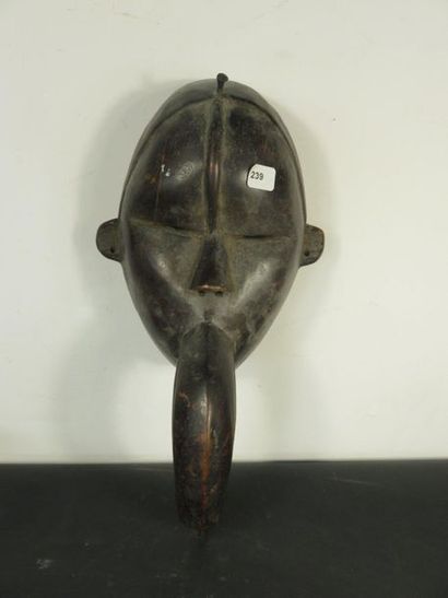 MASQUE DAN-MAOU avec bec d’oiseau. Bois belle...