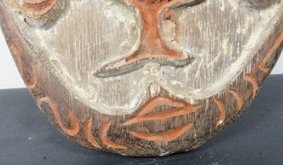 VOTING BOARD Gope, red relief carved ornaments....