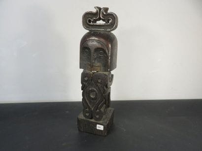 STATUS Korwar with a shield. Heavy wood,...
