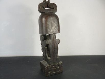STATUS Korwar with a shield. Heavy wood,...