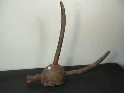 TWO Mama MASKS, one with horns