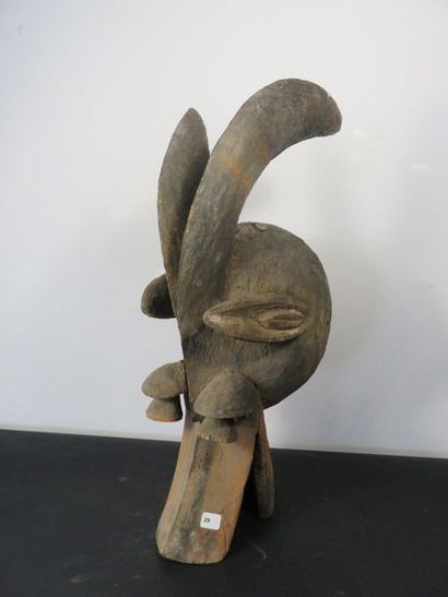 TWO Mama MASKS, one with horns