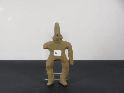 DEUX STATUETTES en terre cuite du Mexique...
