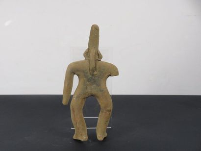 DEUX STATUETTES en terre cuite du Mexique...