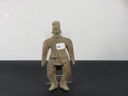 DEUX STATUETTES en terre cuite du Mexique...