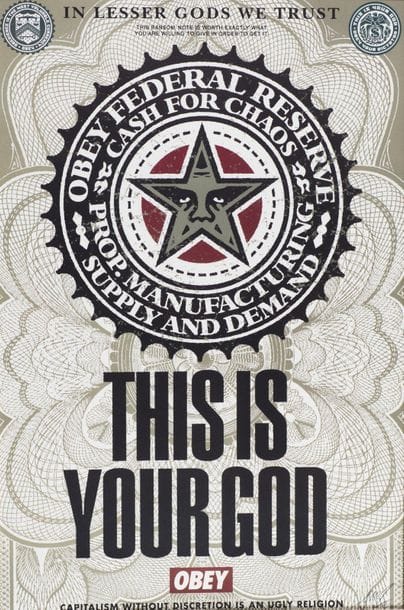 OBEY This is your God, 2003. Offset lithograph...
