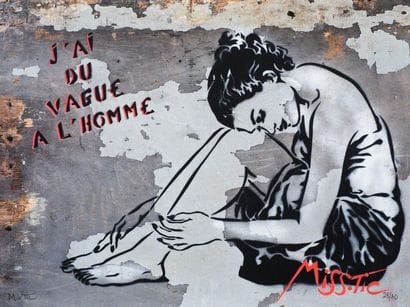 MISS.TIC Wave to man. Silkscreen signed and...