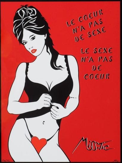 MISS.TIC The Heart has no sex. Silkscreen...