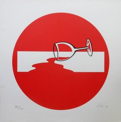 CLET Bicchiere di vino, 2019. Silkscreen...