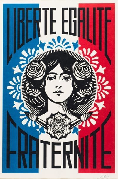 OBEY Liberty Equality Fraternity, 2019. Offset...