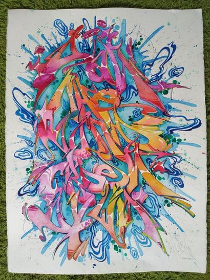 LADY.K Give me half your soul, 2020. Watercolour...