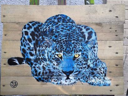 MOSKO Blue Dreamer, 2018. Acrylic and spray...