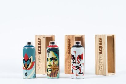 OBEY Silkscreen on aerosol can, 2019. In...