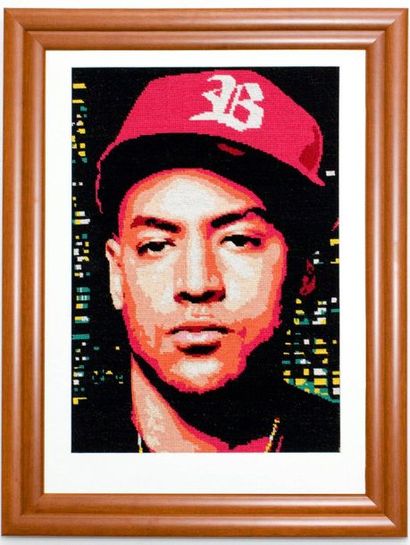 ROCK Booba, 2011. Canvas. 60 x 40cm Made...