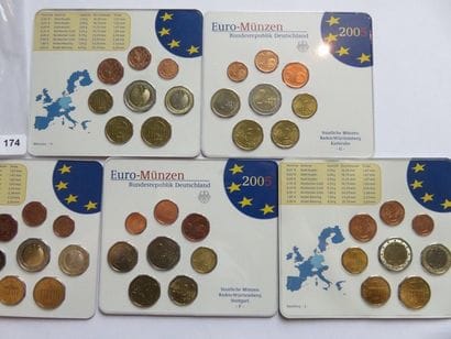 Monnaies Euros - Allemagne - Collection complète...