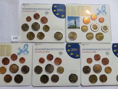 Monnaies Euros - Allemagne - Collection complète...