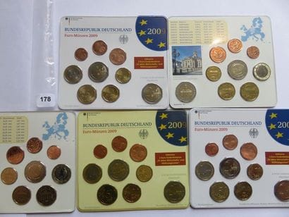 Monnaies Euros - Allemagne - Collection complète...