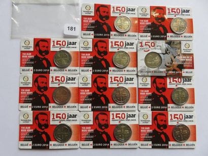 Monnaies Euros - Belgique - Lot de 11 Coin-cards...