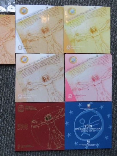 Monnaies Euros - Italie - Collection de 7...
