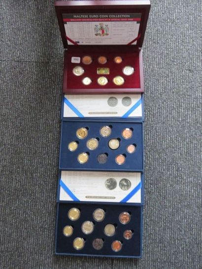 Monnaies Euros - Malte - Collection de 3...
